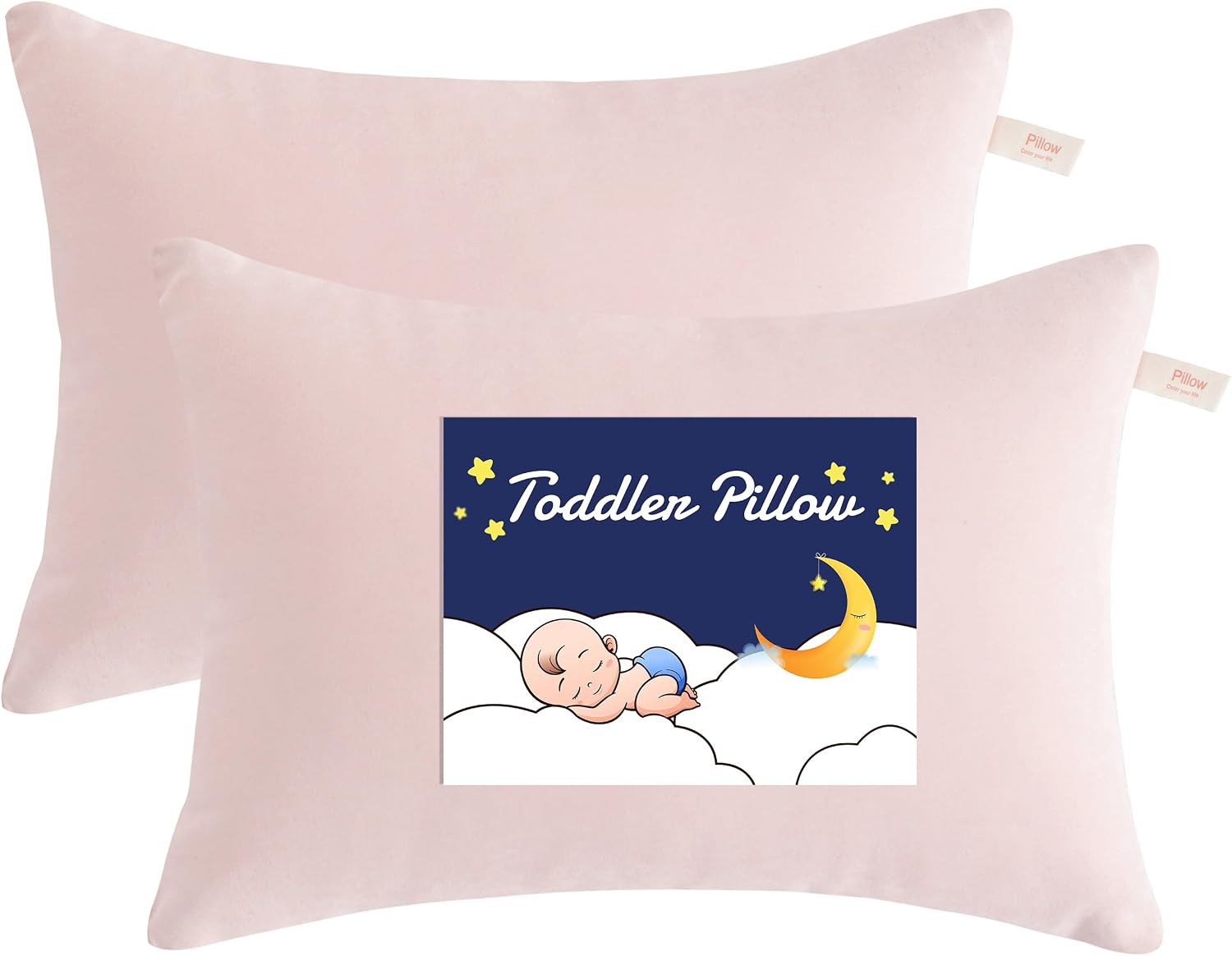 Ntbay Toddler Pillows, Down Alternative 13"x18" Pillows, Machine Washable - Soft and Breathable Travel Small Pillows for Sleeping, Ideal fo…