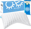 Zoey Sleep Bed Pillow for Side and Back Sleepers – Curved Cooling Pillow for Neck and Shoulder – Adjustable Memory Foam Pillow with…