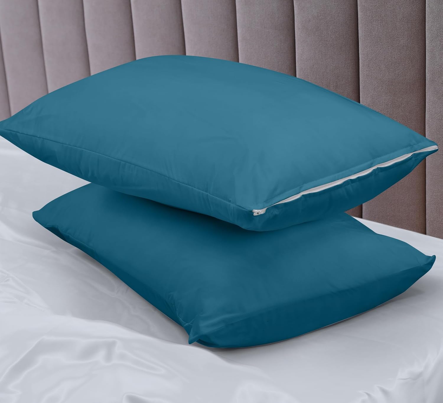 Utopiabedding Utopia Bedding 100% Waterproof Pillow Protectors with Zipper King Size (Set of 2), Bed Bug and Dust Mite Proof Zippered Pillo…