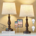 EJIAXIN Table Lamps for Bedrooms Set of 2 - Touch Bedside Lamps with USB C+A Ports - Dimmable Nightstand Lamps for End Tables Farmhouse…