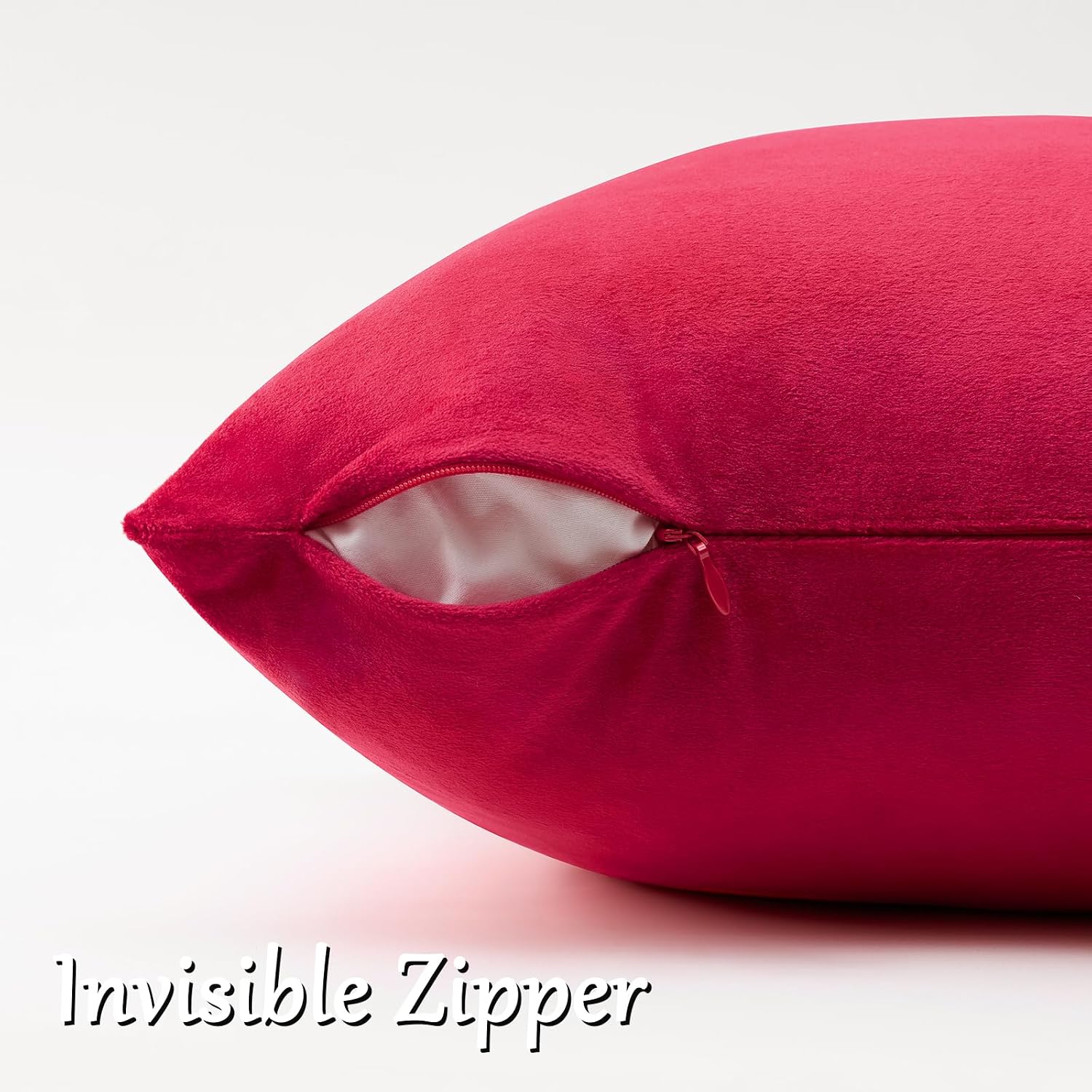 GIGIZAZAFocusingonhomedecoration GIGIZAZA Decorative Throw Pillow Covers 26x26, Set of 2 Red Square Couch Pillow Covers, Velvet Sofa Boho Cus…