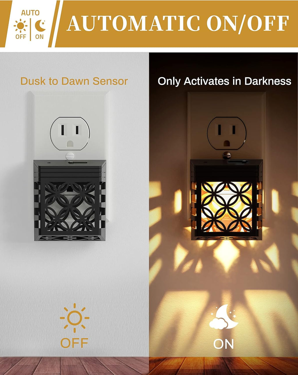 DORESshop Plug in Night Light [4 Pack], Night Lights Plug Into Wall, Dusk to Dawn Sensor, Adjustable Brightness, Decorative Nightlight…