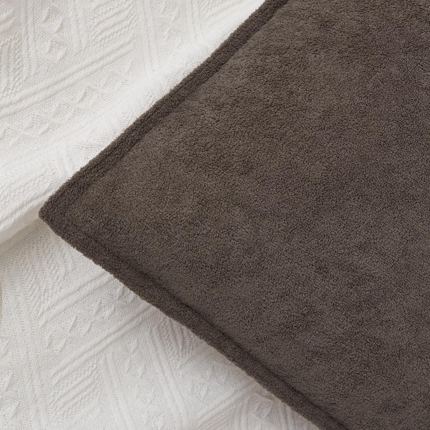KevinTextile Kevin Textile Waterproof Decorative Pillow Covers Coco Brown 12x20 Inch Pack of 2 Soft Boucle Textured Lumbars Cushions Elegan…