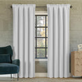 Sun Zero Oslo Theater Grade Extreme 100% Blackout Rod Pocket Curtain Panel, 52" x 63", White