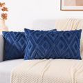 decorUhome Summer Couch Throw Pillow Covers 12x20 Set of 2, Decorative Soft Plush Faux Fur Wool Lumbar Accent Pillow Covers for Modern Farm…