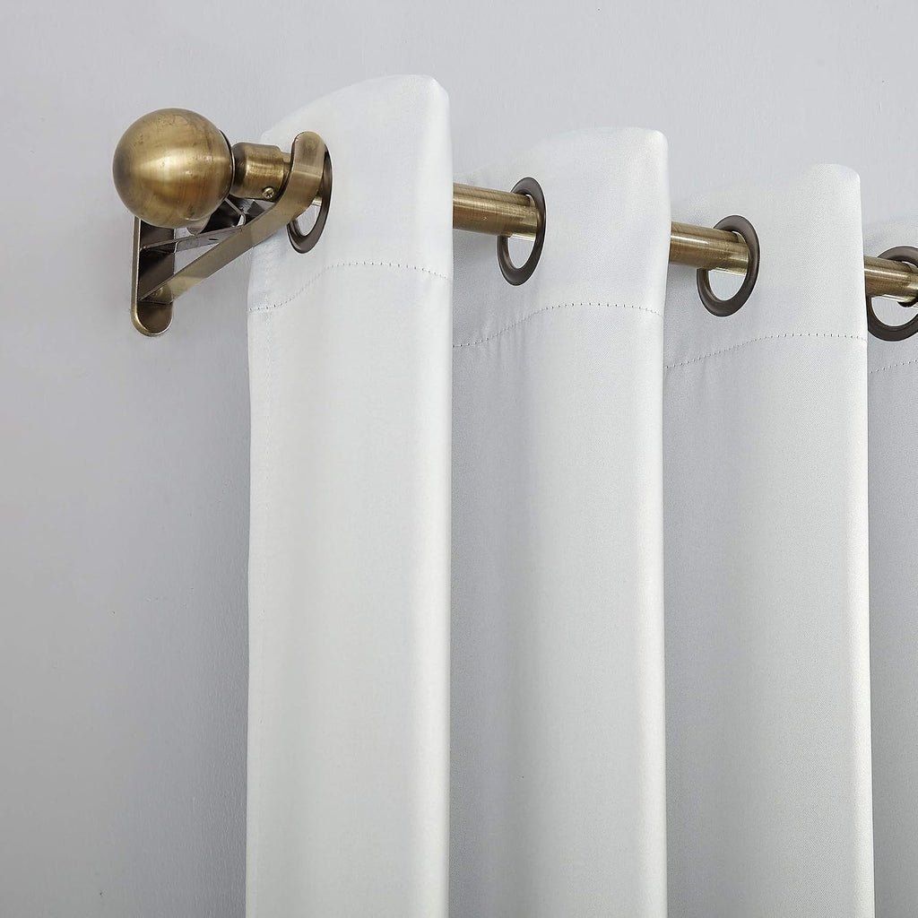 Sun Zero Nordic Theater Grade Extreme 100% Blackout Grommet Curtain Single Panel, 52" x 63", Pearl