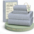 LaneLinen LANE LINEN 100% Organic Cotton Printed King Size Bedding Sheets & Pillowcases Set -Soft & Comfy Breathable Percale Sheet Seasons,…