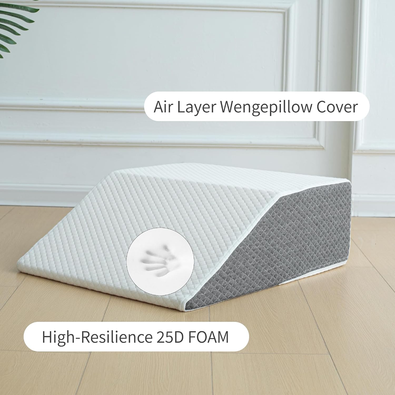 Knee Pillow for Back Sleeping, Leg Pillow Knee Wedge Pillow, Memory Foam Wedge Pillows for Legs Post Surgery, Trapezoid Pillow for Knee…