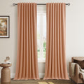 Guken 100% Blackout Curtains 120 Inch Length 2 Panels Set for Living Room Bedroom Back Tab Thermal Insulated Black Out Linen Drapes Room Da…