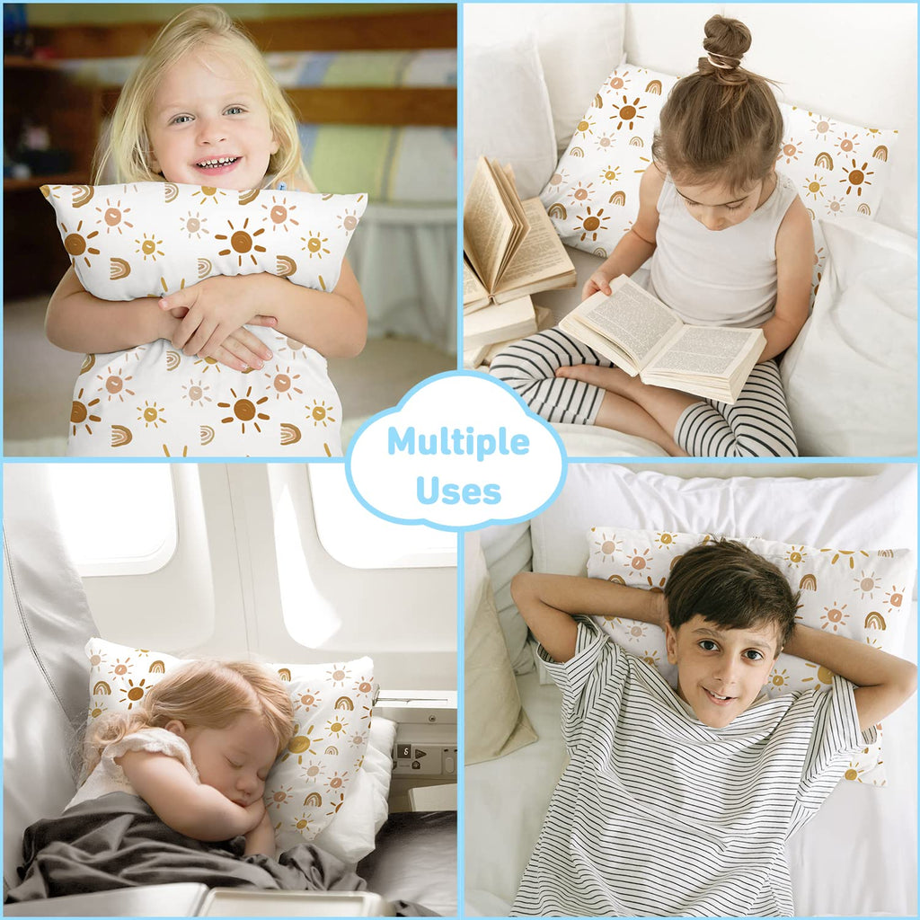 Babebay Toddler Pillow,13X18 Toddler Pillows for Sleeping, Machine Washable Kids Pillow with Pillowcase, Perfect for Travel, Toddlers Cot…