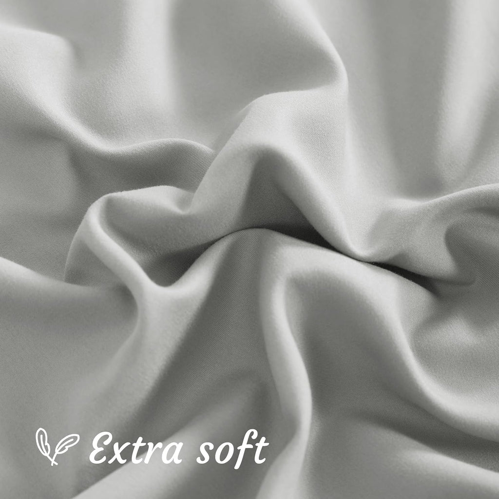 Ntbay Body Pillowcase Set of 2, 20x54 inches, Light Grey, Soft, Wrinkle, Fade Resistant, Envelope Closure, Microfiber, 2 Pieces 2 Pieces Gr…