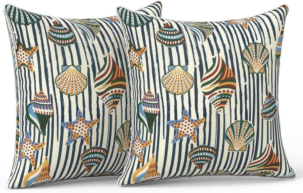 LVTXIII Outdoor/Indoor Pillow Covers, Patio Fade Resistant Throw Pillow Covers ONLY, Waterproof Farmhouse Accent Cushion Cases for Sofa…