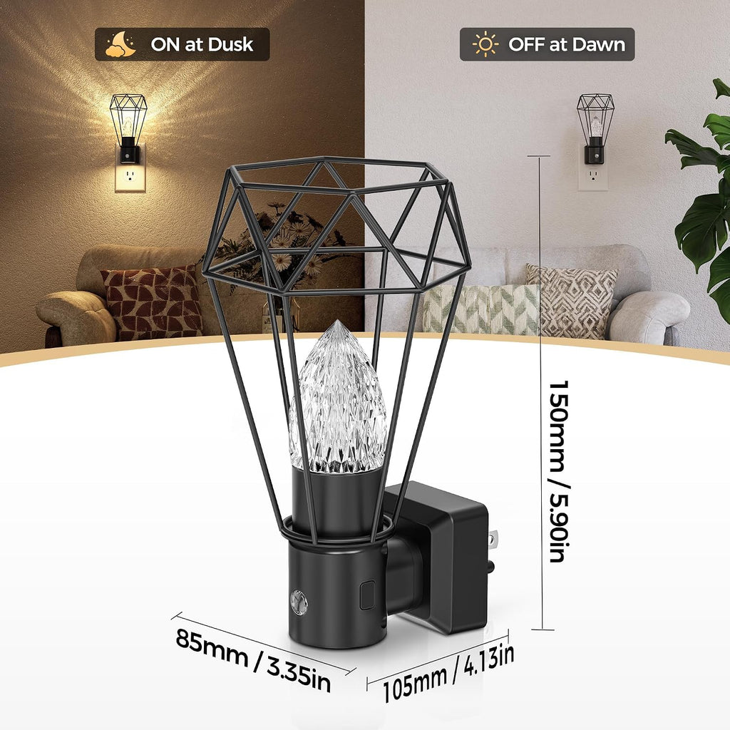 DORESshop Led Night Light, Night Lights Plug into Wall, Dusk to Dawn Sensor, 0-100LM Adjustable Brightness, 3000K Soft White, Farmhouse…