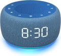 Buffbee Sound Machine & Alarm Clock 2-in-1, 0-100% Clock Face Brightness, Bottom Colored Light, Sleep Timer, Precise 30-Level Volume…