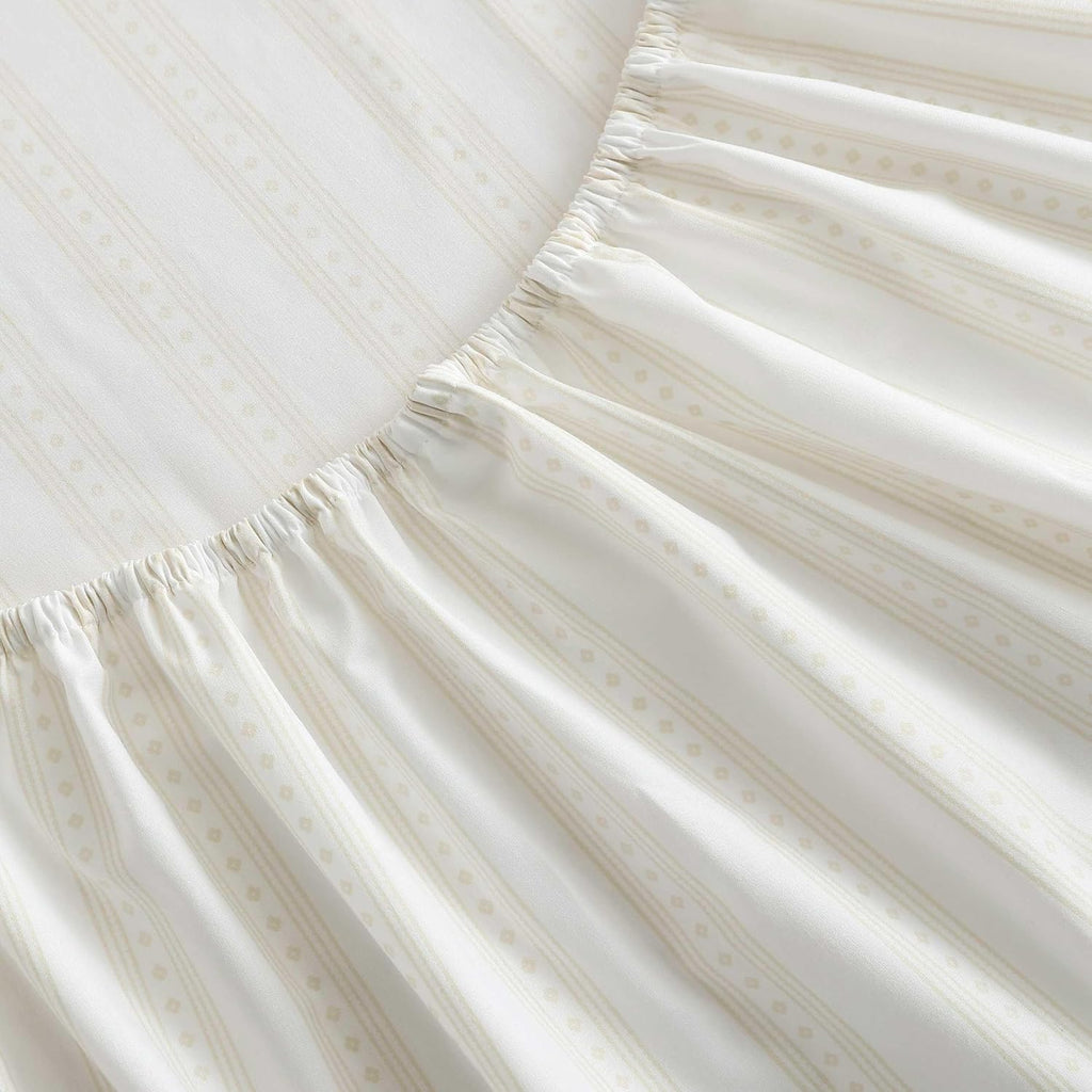 MarthaStewart Martha Stewart - Twin Size Sheets Set, Crisp & Tailored Cooling Sheets with a Smooth Cotton Percale Lightweight Feel - Bed Sh…