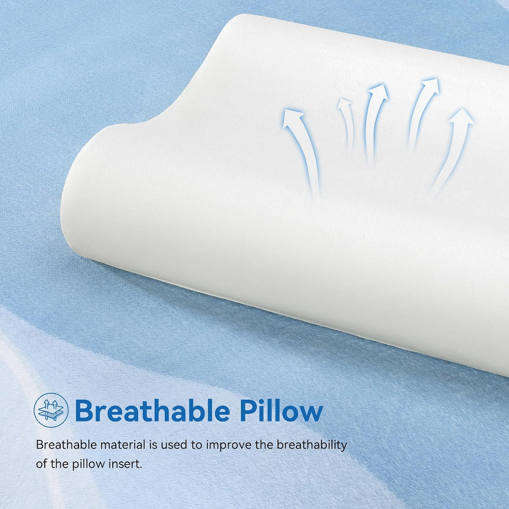 Amaeromax AM AEROMAX Travel Contour Memory Foam Pillow, Cervical Pillow for Neck, Neck Orthopedic Sleeping Pillows for Side, Back and Stom…