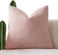 Foindtower Decorative Textured Boucle Throw Pillow Covers Accent Solid Pillow Cases Neutral Soft Cozy Couch Cushion Case for Chair Sofa…