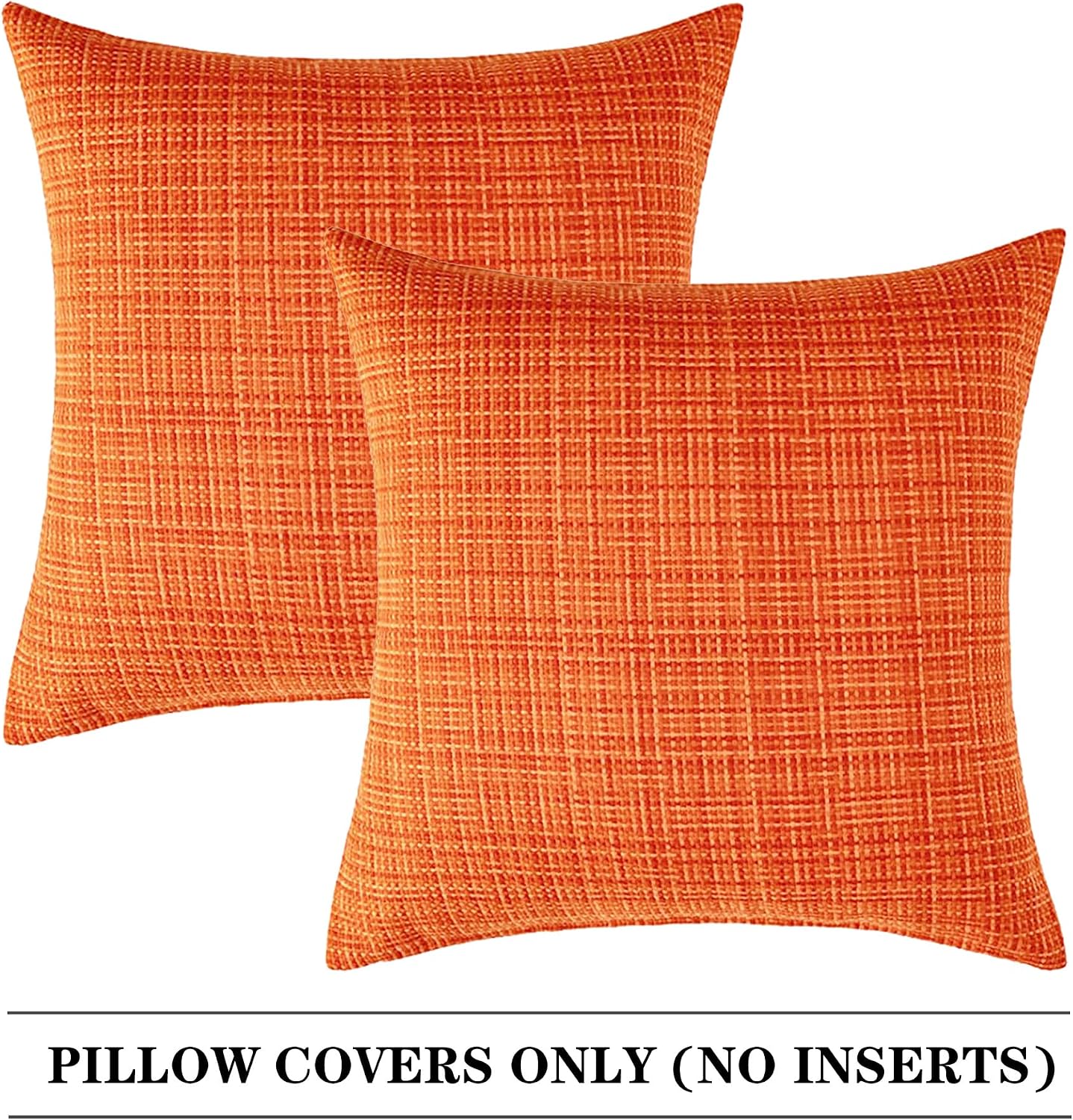Kevin Textile Pack of 2 Decorative Outdoor Waterproof Fall Pillow Covers Square Garden Cushion Sham Throw Pillowcase Shell for Patio Tent…