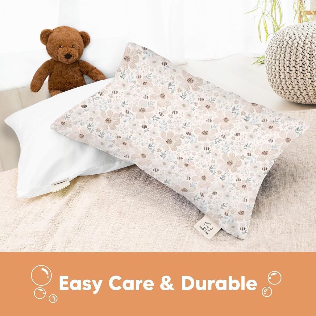 KeaBabies Toddler Pillowcase 13"x18" - Organic Cotton Toddler Pillowcase for Kids, Boys, Girls, Soft & Durable Cotton Cover for Miniature…