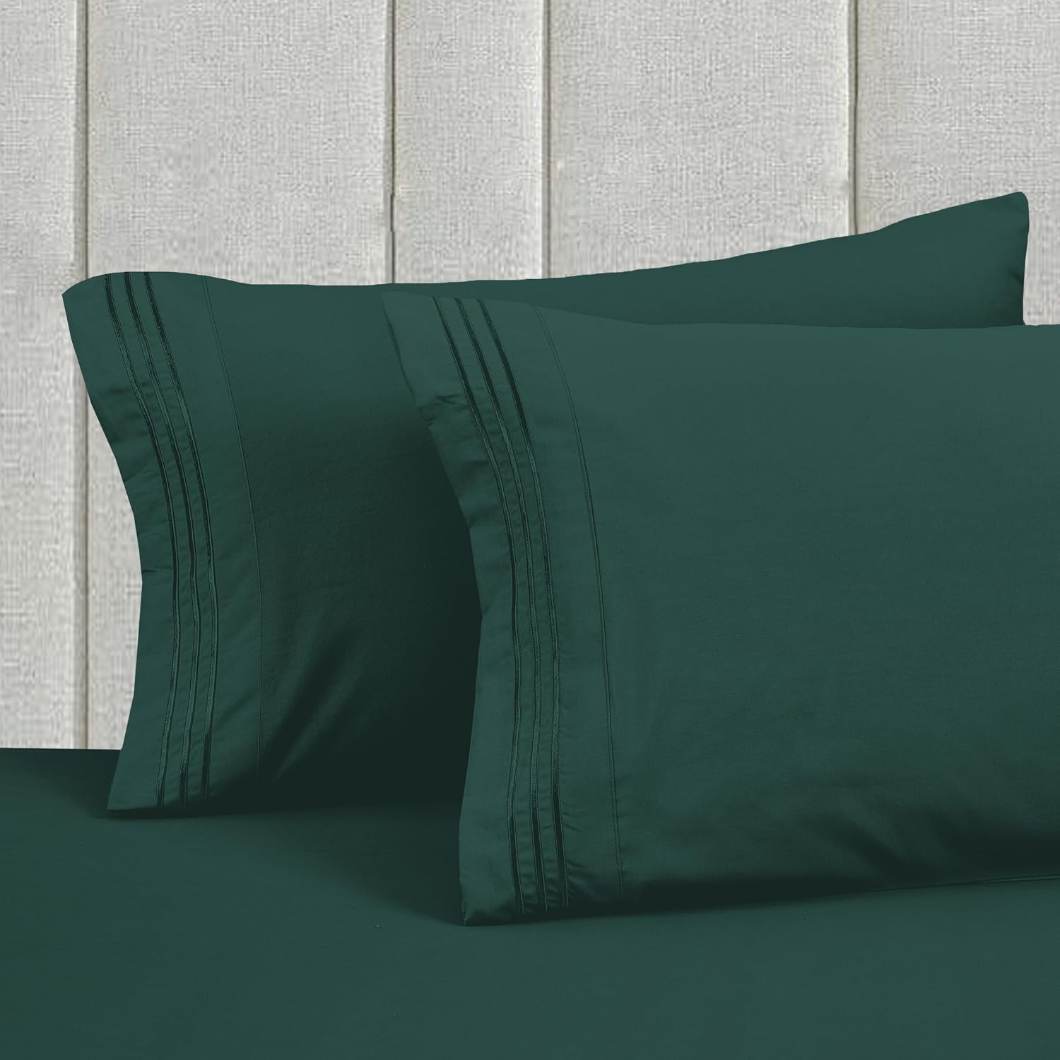 MocassiLuxuryBedding Mocassi Queen Size 4-Piece Bed Sheet Set - 1800 Hotel Quality Microfiber 18-24 Inches Extra Deep Pocket Fitted Sheet-…