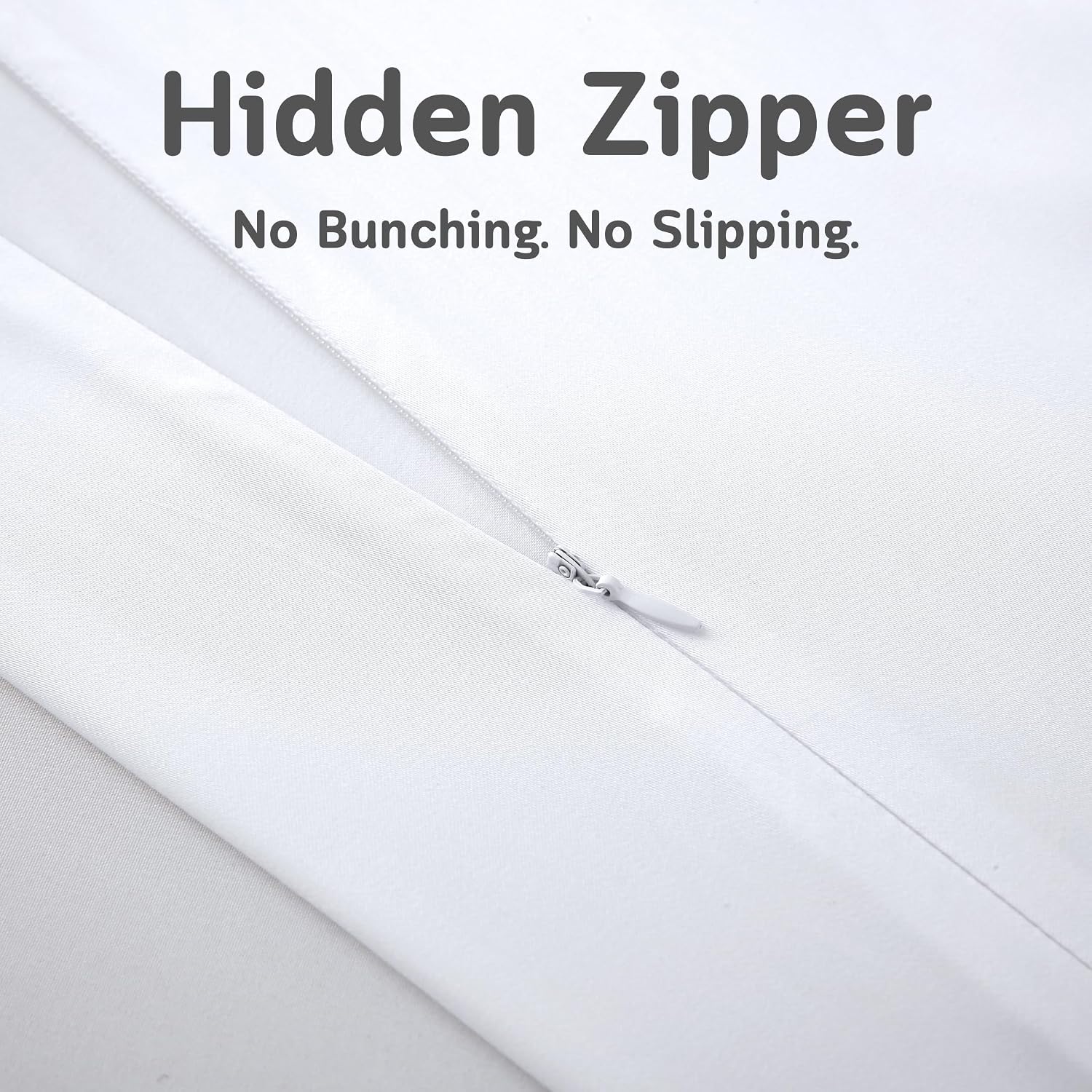 Cooling Pillow Covers for Curved Pillows – 2-Pack 28x20 Pearl White Moon-Shaped Zippered Pillowcases, 100% Rayon Derived from Bamboo…
