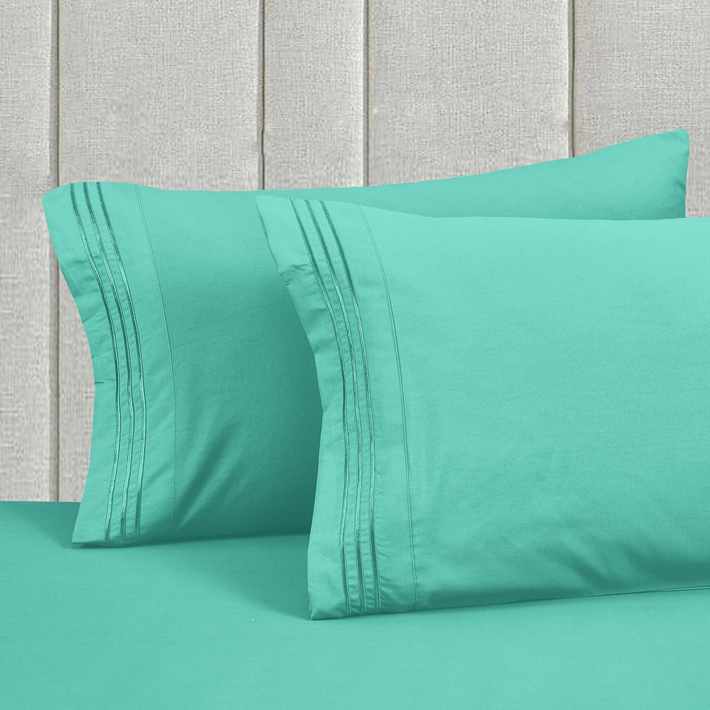 MocassiLuxuryBedding Mocassi Twin Size 4-Piece Bed Sheet Set - 1800 Hotel Quality Microfiber 18-24 Inches Extra Deep Pocket Fitted Sheet- L…