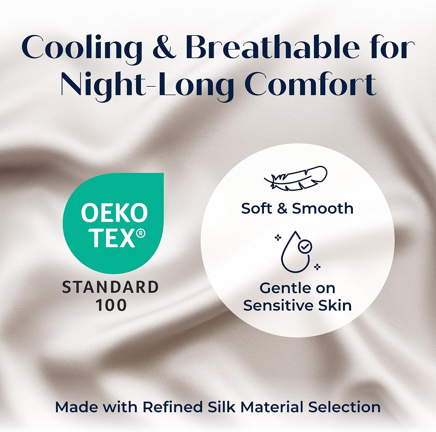 Mulberry Silk Pillowcase – Pure Silk Pillow Cover for Healthier Hair & Smoother Skin – Soft, Breathable and Temperature-Regulating…