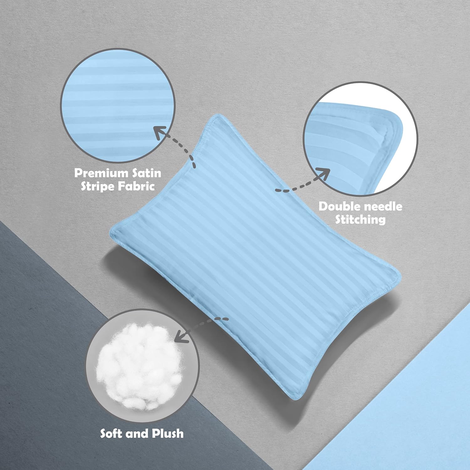 Utopiabedding Utopia Bedding Toddler Pillow (Light Blue, 2 Pack), 13x18 Small Kids Pillow for Sleeping, Soft and Breathable Cotton Blend Sh…