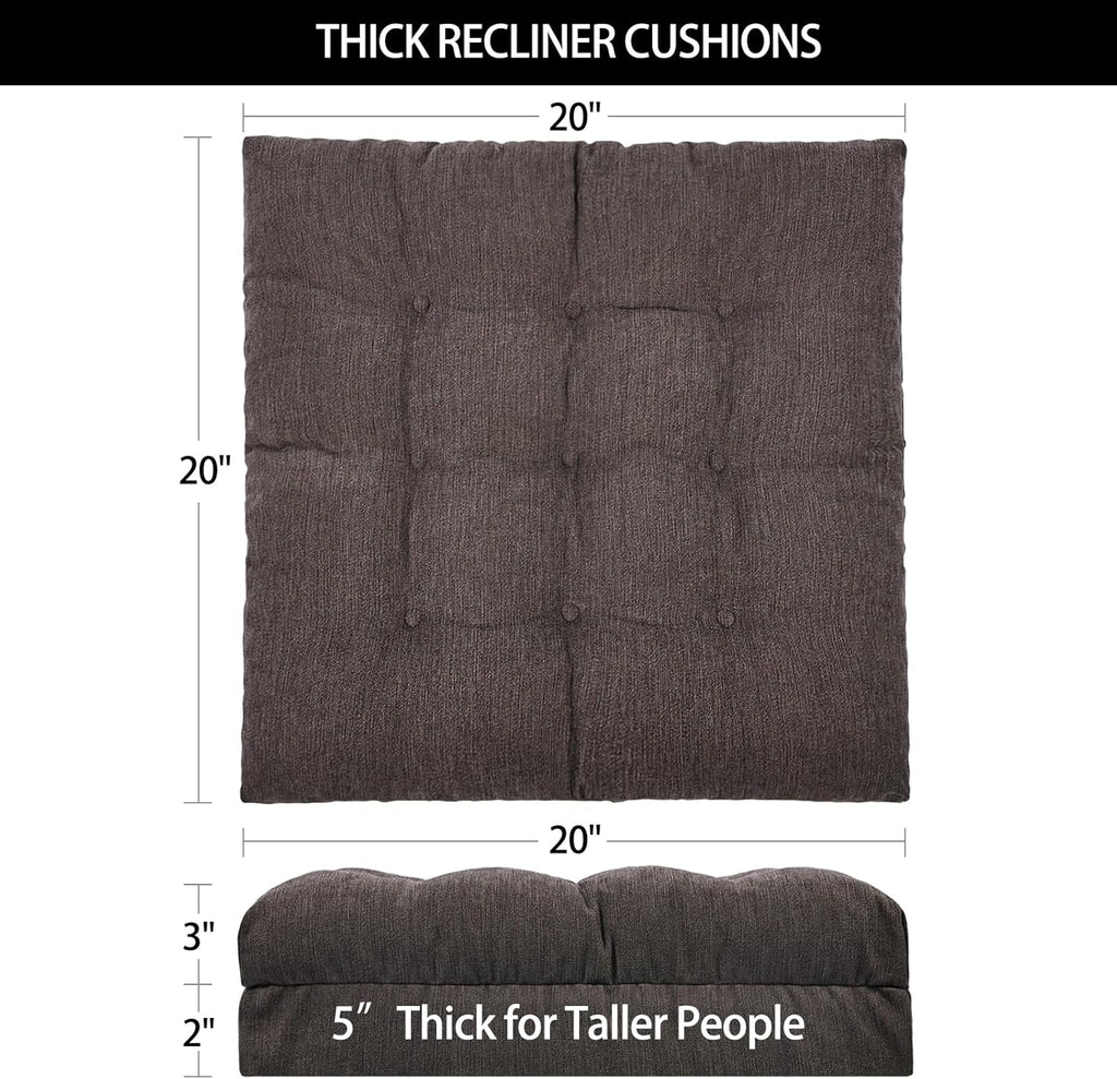 Recliner Cushions for Elderly, 20x20x5 Inch Thick Chair Cushion Patent Design Soft Tufted Dual Layer Booster Seat Cushions for Seniors…