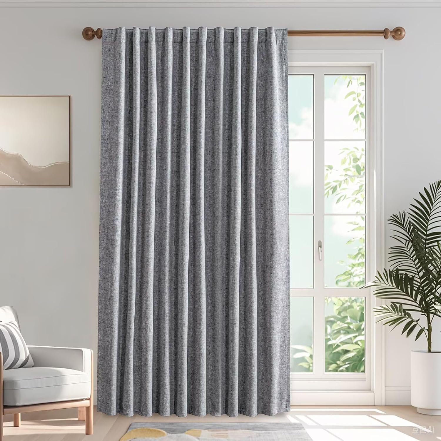 IGEMAEVE Blackout Curtains Customsize for Bedroom,100% Black Out Curtains 1 Panel Thermal Insulated Room Darkening Drapes Rod Pocket &…