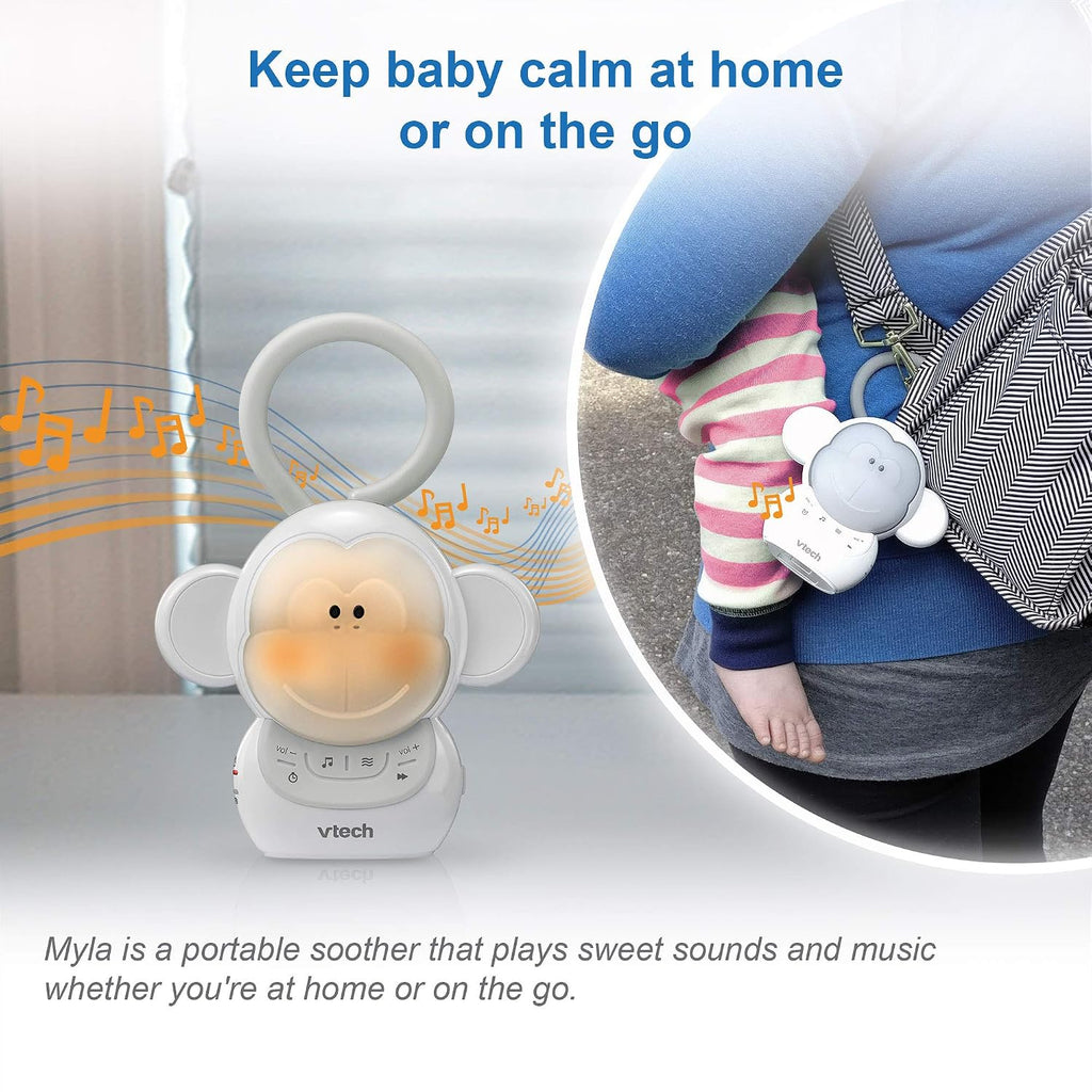 VTech Communications BC8211 Myla The Monkey Baby Sleep Soother with a White Noise Sound Machine Featuring 5 Soft Ambient Sounds, 5…