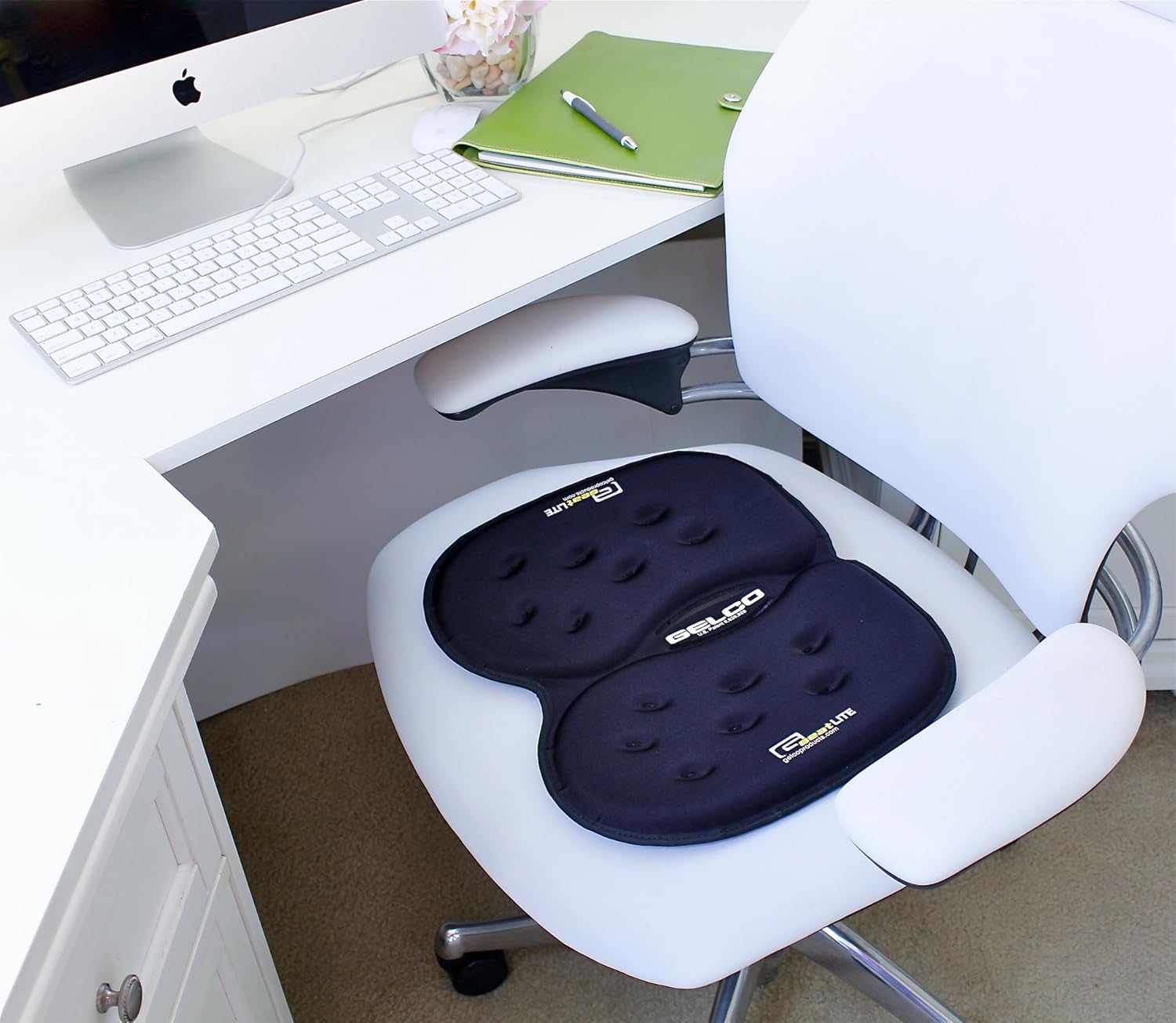 GSeat Lite Travel Gel and Foam Cushion - for Back Pain, Sciatica, Pressure Relief, and Tailbone Discomfort - Promotes Healthy Posture…