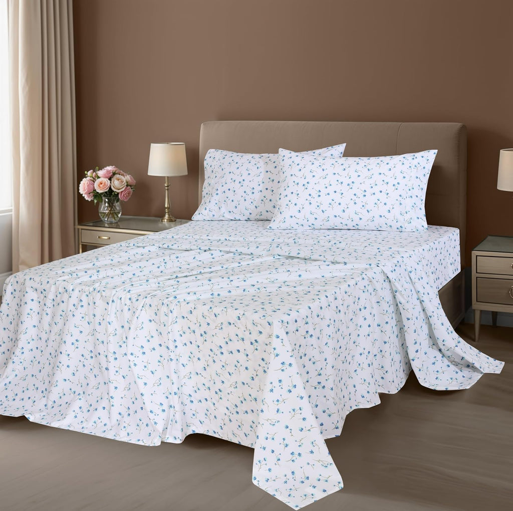 Zoyer 100% Cotton Sheets – Full Size Percale Bedding, Cooling & Breathable, Durable with a Crisp, Soft & Comfortable Feel, 16" Deep Pocket,…