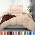 Utopia Bedding Duvet Cover Twin Size - 2 Piece with Zipper Closure - 1 Comforter Cover 68X90 Inches & 1 Pillow Sham 20X26 Inches (Beige)…