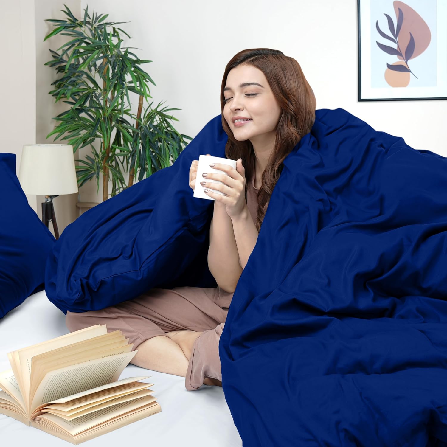 Utopia Bedding Duvet Cover King Size - 3 Piece with Zipper Closure - 1 Comforter Cover 104X90 Inches & 2 Pillow Shams 20X36 Inches (Royal…
