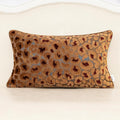 Alerfa Brown Floral Throw Pillow Cover 12 x 20 Inch Cut Velvet Rectange Luxury Decorative Lumbar Pillow Cover for Couch Living Room Bedroom