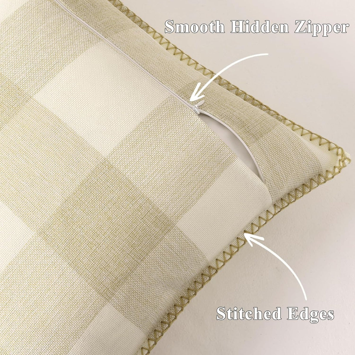 decorUhome Summer Buffalo Plaid Check Throw Pillow Covers 12x20 Set of 2 Outdoor Lumba Linen Decorative Farmhouse Gingham Pillow Covers wit…