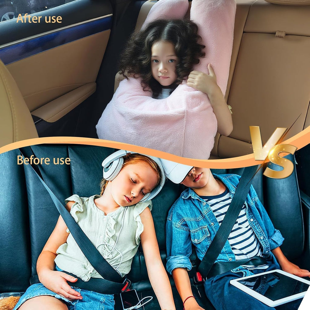 Car Pillow for Kids & Adults, U-Shaped Soft Car Travel Pillow for Sleeping, Head & Neck Support Pillow for Car Seat, Ideal for Road Trips…