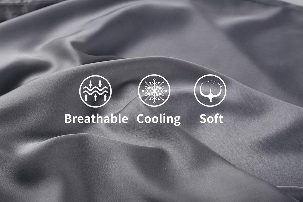 Bamboo Viscose Zippered Pillow Cases Standard Size Set of 2, 400 Thread Count Cooling Pillow Protectors for Hot Sleepers, Luxurious Hotel…