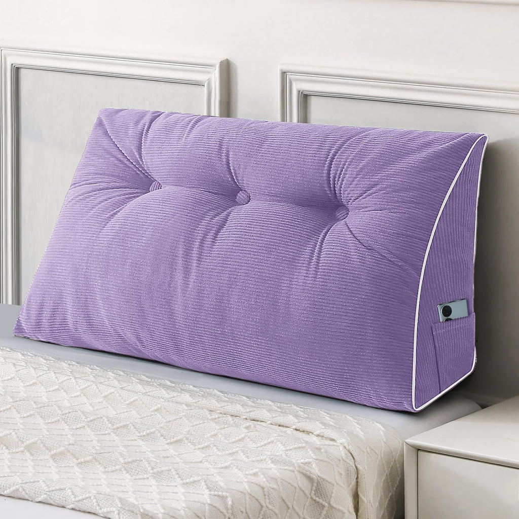 Sasttie Headboard Pillow Twin/Twin XL, Wedge Pillow Headboard for Dorm, Triangular Daybed Backrest Cushion for Sitting or Reading in Bed, w…