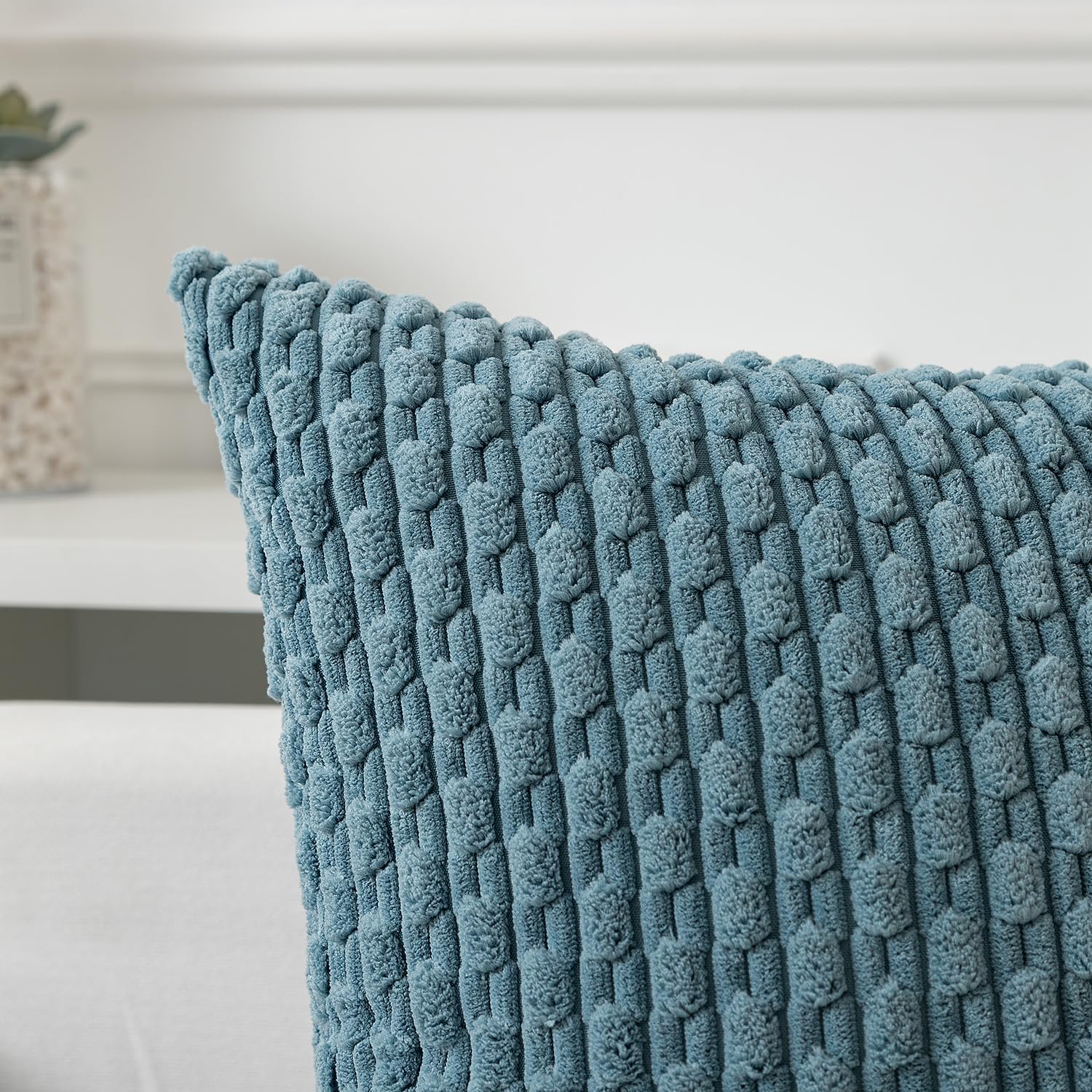 KevinTextile Kevin Textile 14x24 Inch Pillow Cover 1 Pack Boho Decorative Soft Striped Corduroy Lumbar Farmhouse Solid Color Accent Rectang…