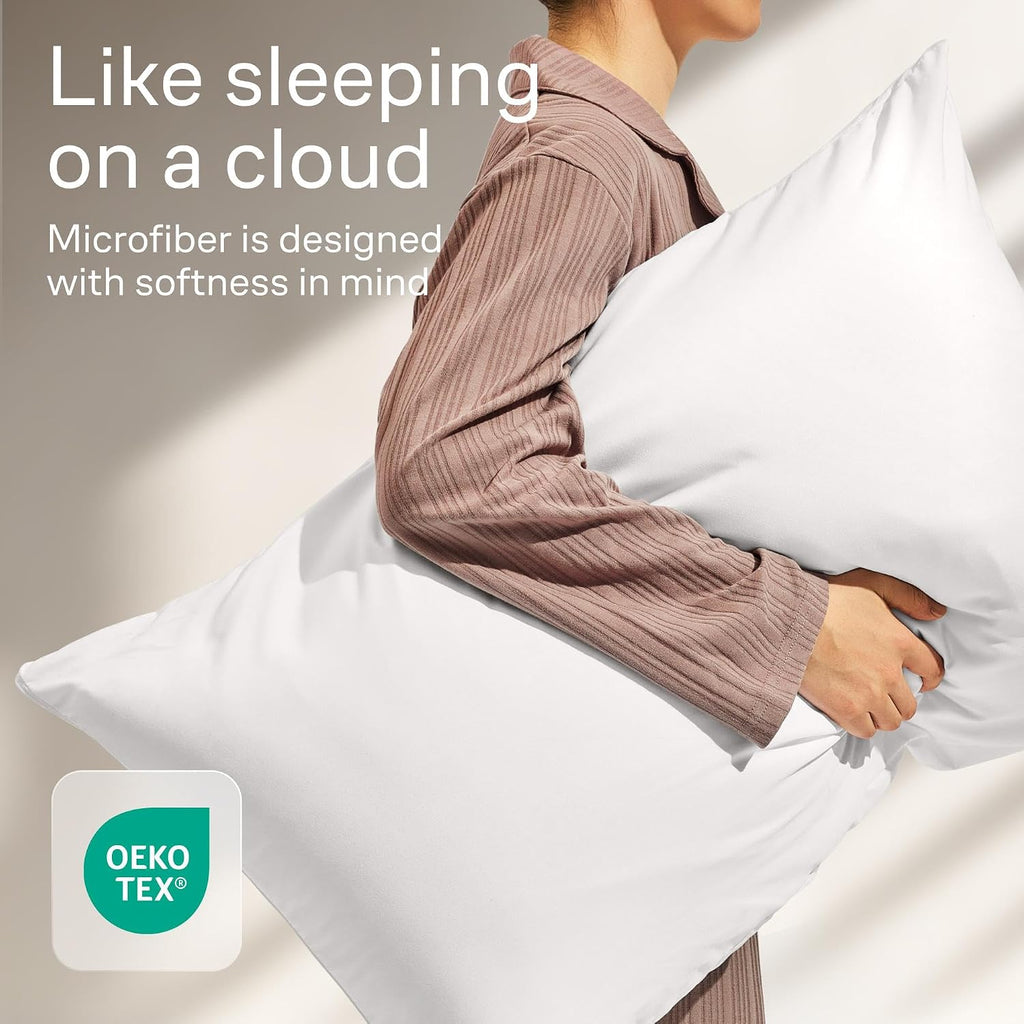 Ultra Soft Pillow Protectors with Zipper Queen Size - Set of 2 Breathable Pillow Covers - 100% Protection Against Stains, Dust & Dirt…