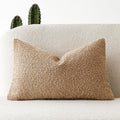 Foindtower Textured Boucle Throw Pillow Covers Accent Solid Lumbar Pillow Cases Cozy Soft Decorative Couch Cushion Case for Chair Sofa…