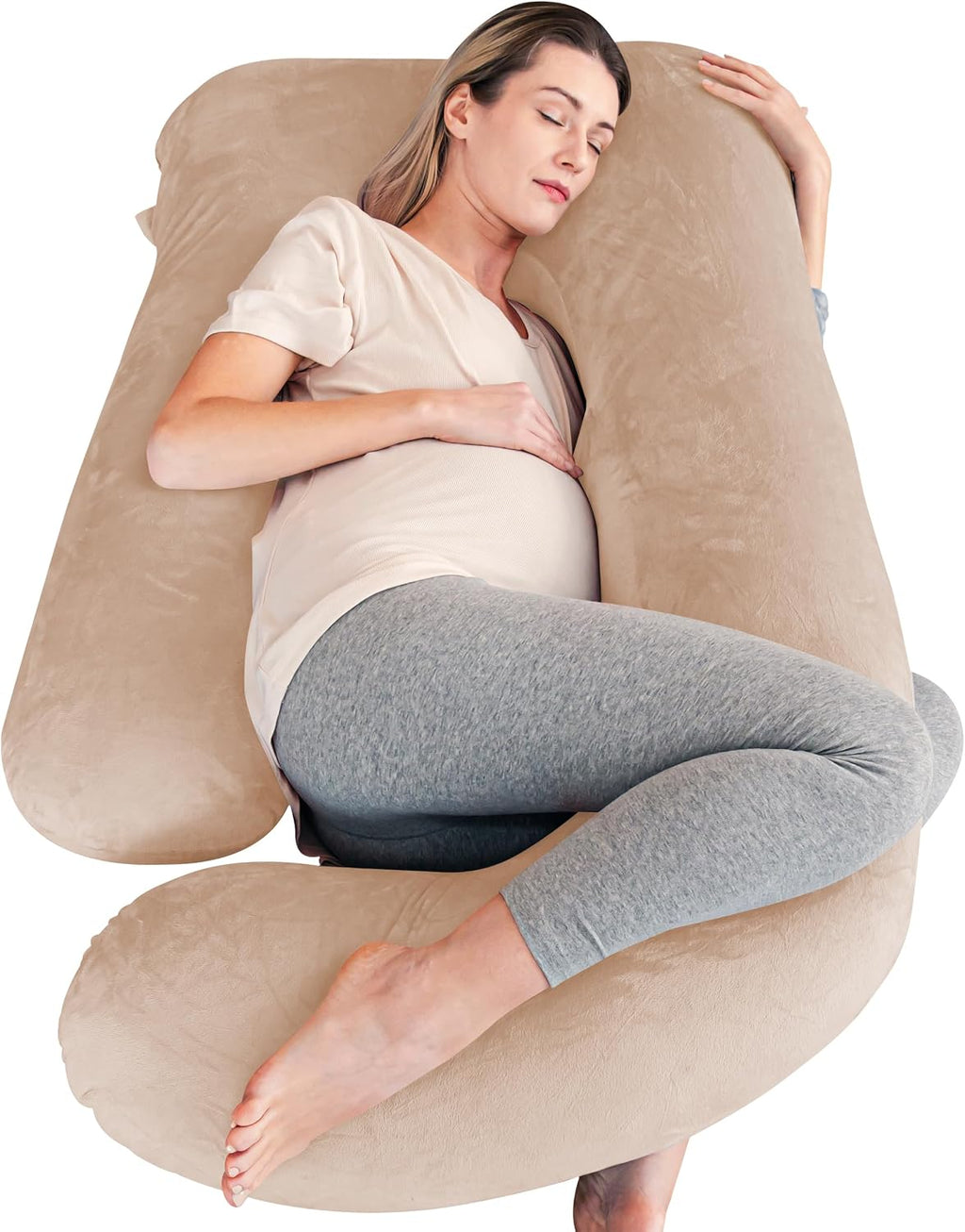 Cute Castle Pregnancy Pillows, Soft U-Shape Maternity Pillow with Removable Cover - Full Body Pillows for Adults Sleeping - Pregnancy…