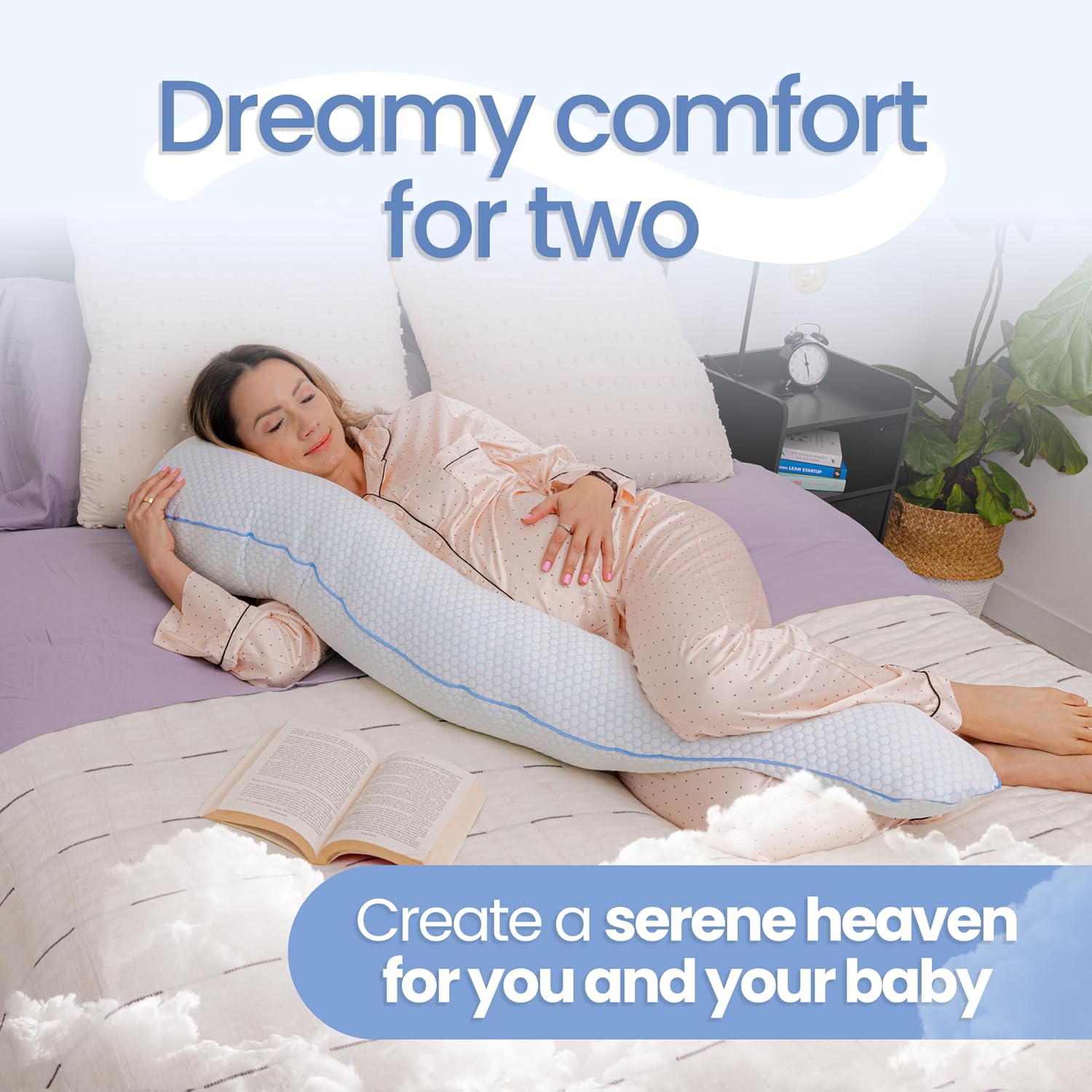 Contour Swan Body Pillow w/Pillowcase Cool XL - As Seen on TV