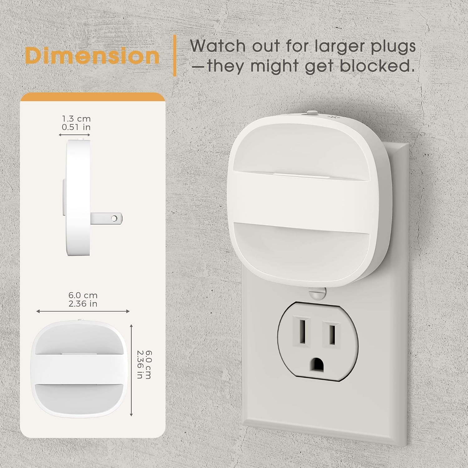 Briignite LED Night Lights Plug Into Wall,2 Packs Plug in Night Light with Dusk to Dawn Sensor, Foldable Plug Nightlight Adjustable…