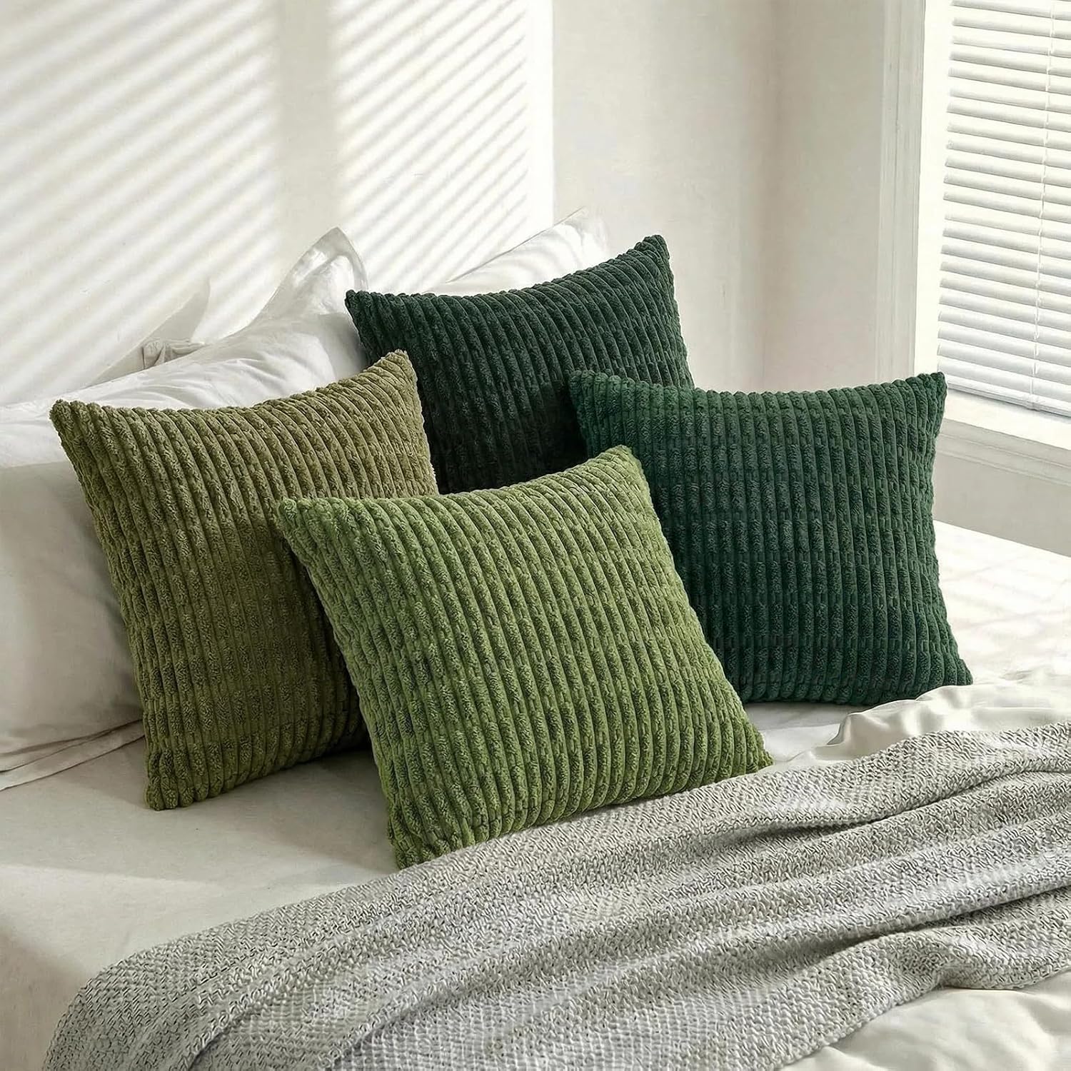Fancy Homi 4 Packs Decorative Throw Pillow Covers for Living Room Couch Bed, Modern Farmhouse Boho Home Décor Accent Cushion Case, 14" x…