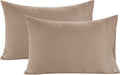 LaneLinen LANE LINEN Pillow Case Covers King Set of 2 100% Egyptian Cotton Sateen Soft Cool & Smooth Cases - Taupe Cotton