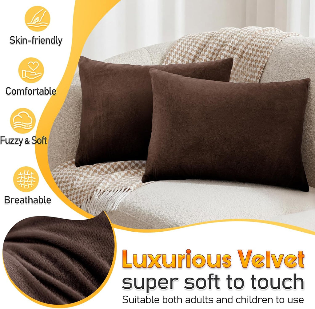 1 MIDDLE ONE 2 Pack Small Pillow, 16 X 12 Inches, Memory Foam Mini Pillow for Travel, Camping, Sleeping, Nap and Neck, Knee, Lumbar…