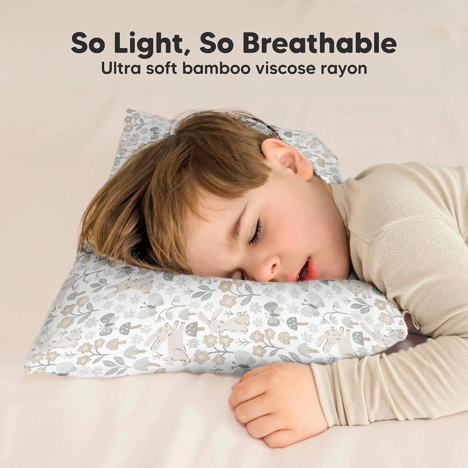KeaBabies Toddler Pillow with Pillowcase - 13x18 My Little Cuddly Kids Travel Pillows for Sleeping, Nap, Viscose from Bamboo Nursery…